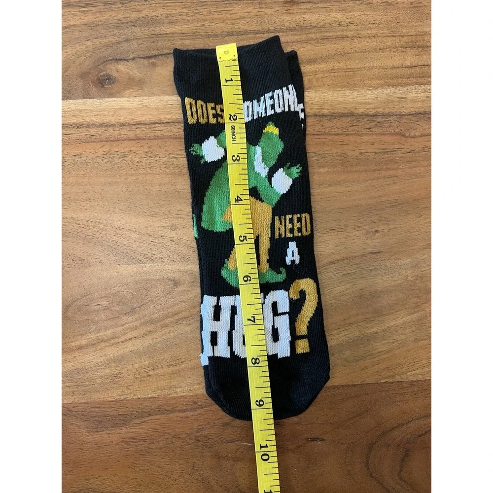 9 Pairs Of ELF Movie Christmas Themed Socks Long And Short Size 7-12 Lot